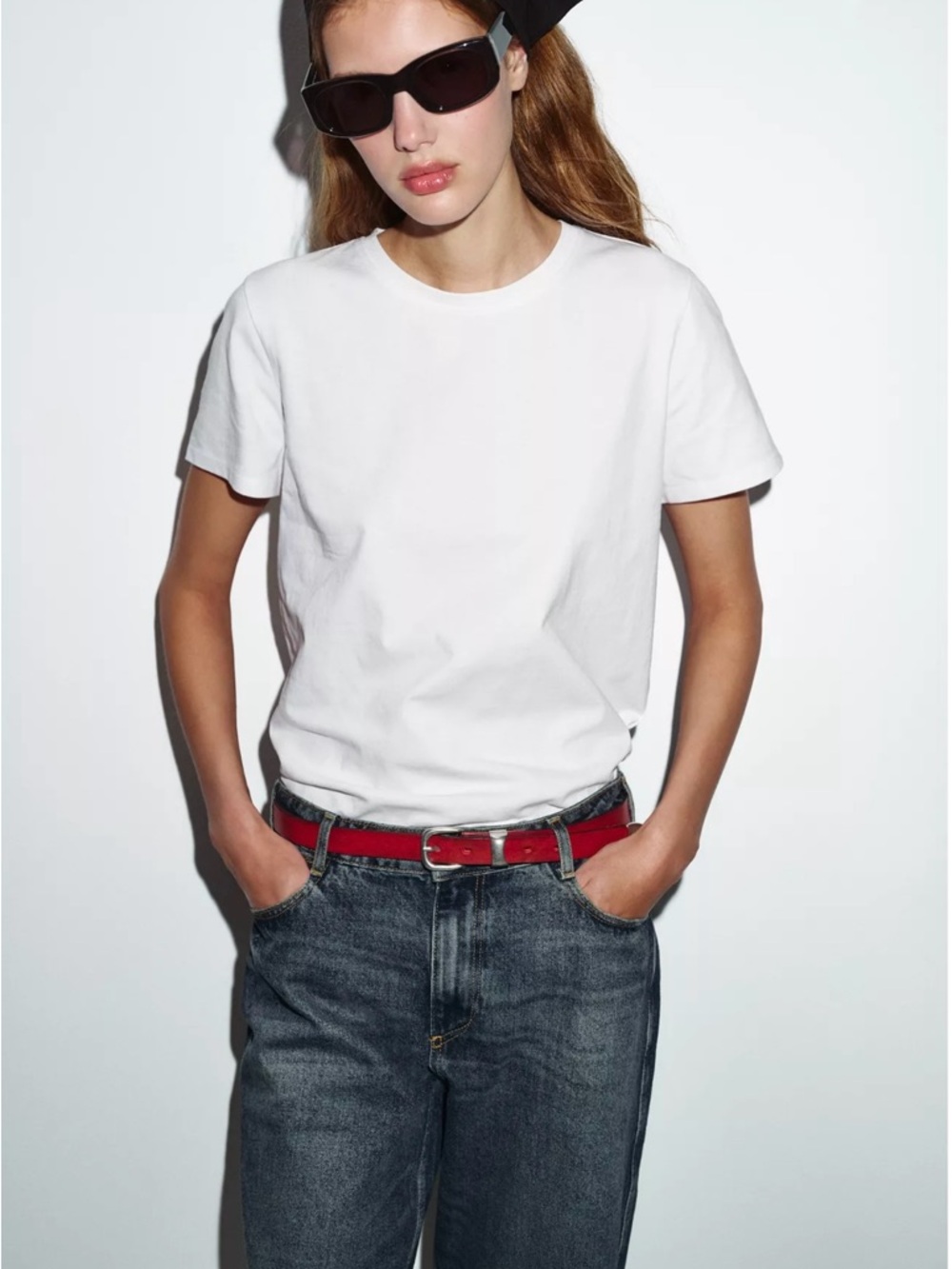 Zara White 100% Cotton Premium T-Shirt